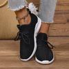 Fashion Women's Platform Non-slip Low-top Shoes Spring and Summer Mesh Breathable Casual Shoes Light and Comfortable Walking Sneakers.
