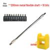 Universal Right Angle Flexible Screwdriver Attachment with Electric Drill Connection