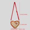 Cartoon Heart Shaped Shoulder Bag PU Leather Bag Cherry Decor Cream Cake Box Bag Cute Crossbody Handbag for Women Girls