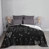 Black And Grey Heart Doodle Blanket Fashion Custom Love Hearts Doodle Cute