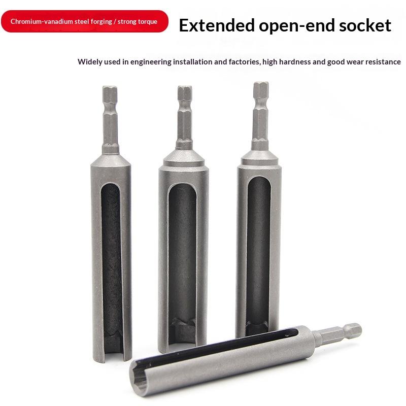 8-19Mm Extended Opening Sleeve Electric Screwdriver Socket Head Hexagon Shank Slotted Drill Bit Socket Wrench Tools