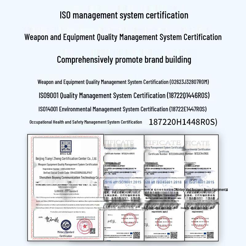 Boyang Telecom-Grade FC/APC Single-Mode Fiber Optic Patch Cord
