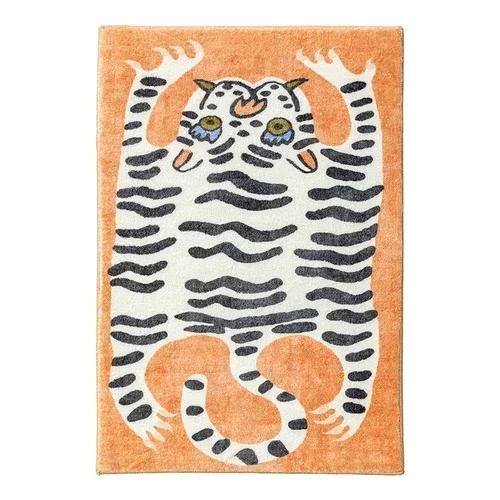 Cartoon Leopard Carpet For Cooling And Warmth, Home Decoration, Bedroom Plush Floor Mat, Living Room Rest Area Floor Mat
