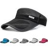 Atmungsaktive Mesh-Sonnenblende für Damen und Herren, verstellbare Sport-Visierkappe, leicht, UV-Schutz für Laufen, Tennis, Golf