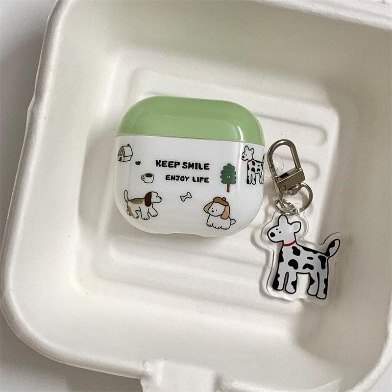 Simple illustration dog suitable for AirPods 1 generation protective case second generation 1 generation pro1 apple bluetooth headset case female
