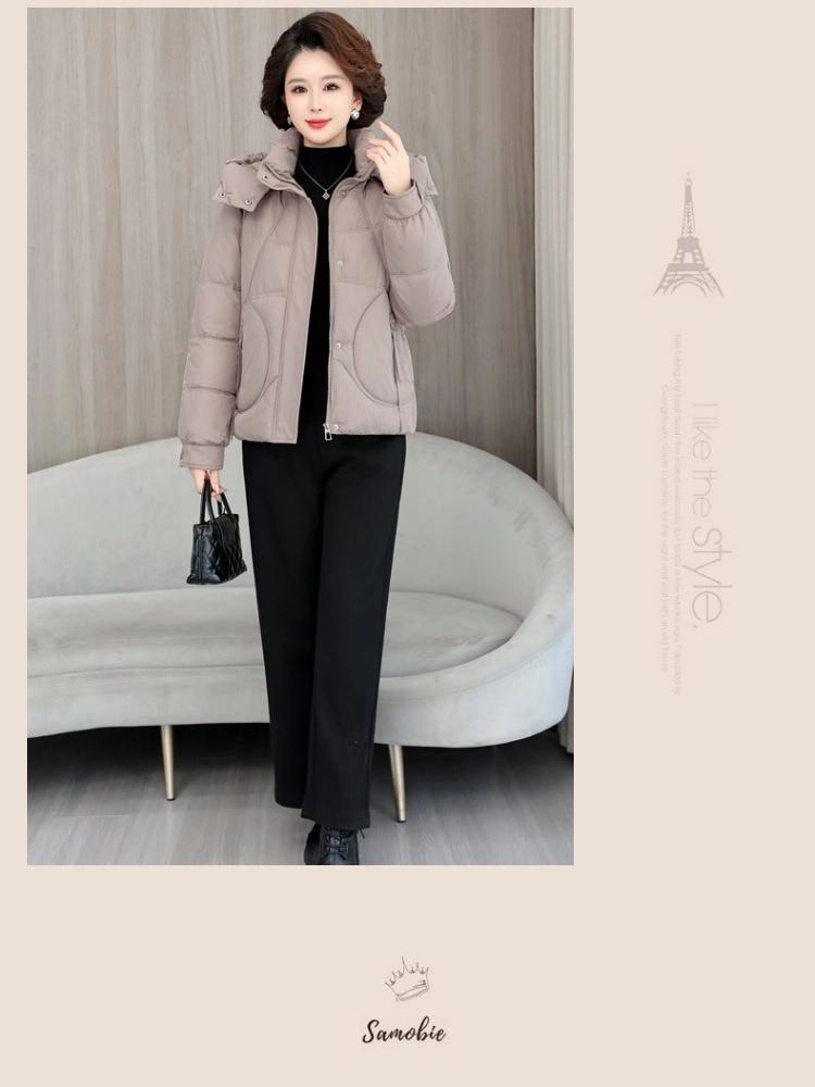 Removable Hat Warm Short Thickened Hooded Cotton Jacket