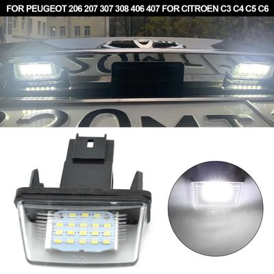 1/2 Adet Araba LED Plaka Lambası Citroen C3 C4 C5 Berlingo Saxo Xsara Picasso İçin Peugeot 206 207 306 307 308 5008 İçin