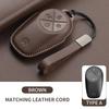 Leather Car Key Case Cover For Wei Lai Nio Es6 Es7 Es8 Et5 Et7 Et9 Ec6 Ec7 Et5T Eve Ep9 - Car Keychain Protection Shell