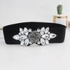 Wide Women Waistband Korean Style Rhinestone Waist Belt Fashion Elastic Cummerbunds  Sweater