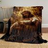 Jesus Holding Lamb Cross Blanket  Printed Blanket for Living Room Bed Couch lunch break Soft Cozy Blanket for Friend's festival Gift