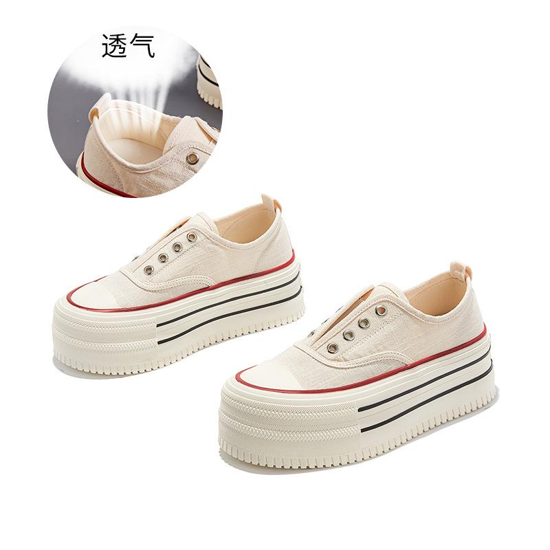 New Little White Shoes Women's 2025 Autumn Thick-soled Heightening Muffin Shoes Casual Single Shoes At Any Time Versatile Dopamine Women's Shoes