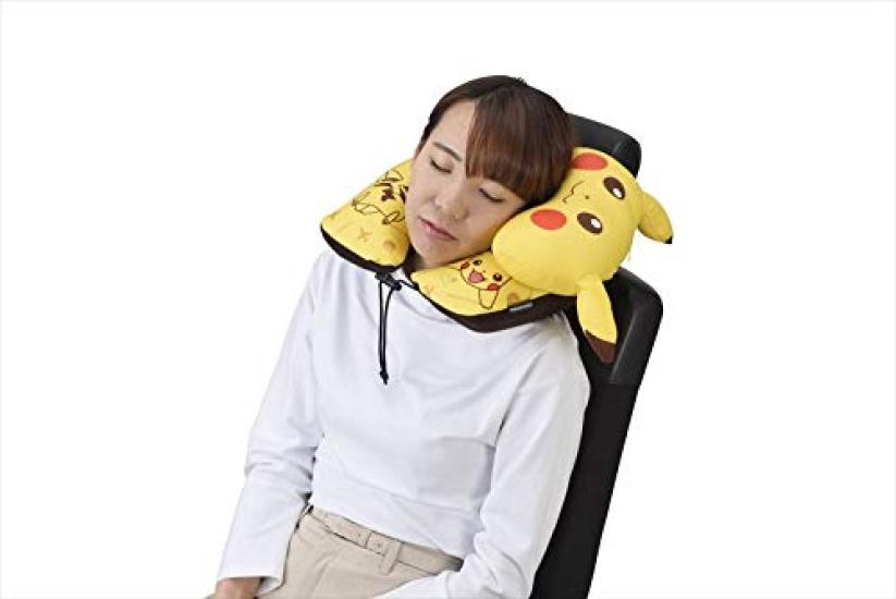 Gowell Pokemon Neck Airplane Airplane Airplane Pillow with Mini Pikachu Cute Travel Pillow, U-Shaped Cushion, (Travel Accessory, Character, Item)