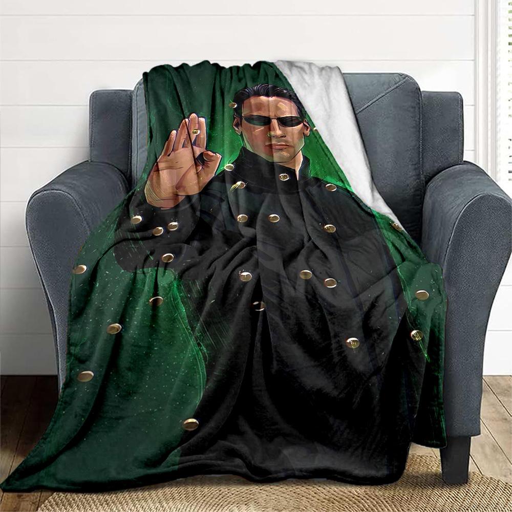 1 Stück Matrix, Neo Decke Leichte Flanelldecke zum Werfen für Sofa, Bett, Reise, Wohnzimmer, Büro, Couch, Stuhl und Bett