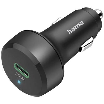 Hama Car Charger 25W USB Charger 25 W 1x USB-C® Power Delivery Black for Car, for Truck