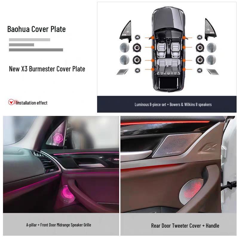 BMW Bowers & Wilkins Tweeter Speaker A-Pillar Luminous Cover Upgrade