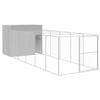 VidaXL Niche pour chien avec cour gris clair 214x661x181 cm, cage pour chien, abri pour chien, maison pour animaux, cages 3189139
