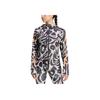 adidas Allover-Print Figurbetonte Kapuzenjacke Langarm Damen Oberbekleidung Schwarz IQ4481