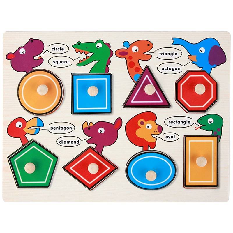 Wooden Childrens Number And Letter Puzzle Blocks Educational Toy For Early Learning