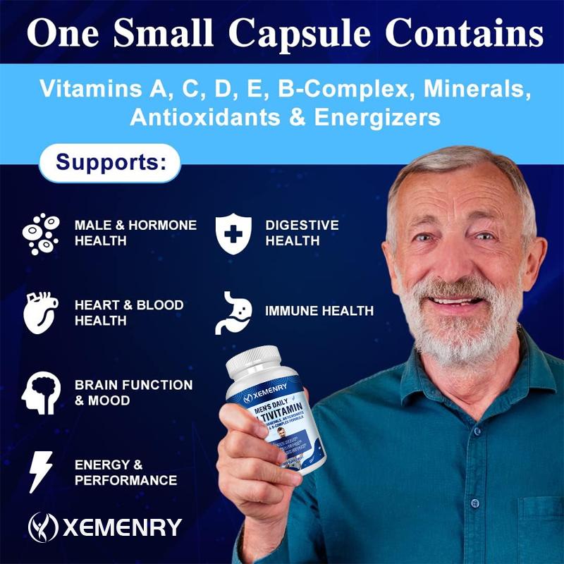 Men's Daily Multivitamin, Contains Lycopene, Saw Palmetto Extract, and Immune Support
