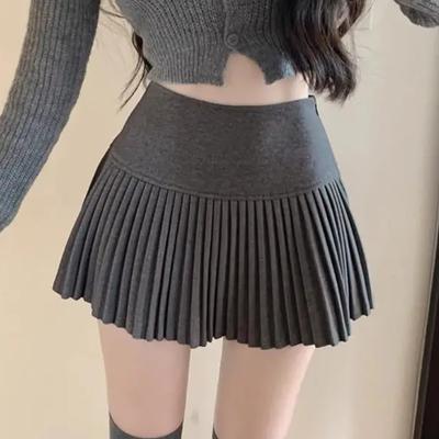 Woolen Pleated Skirt Women Korean Cute Sexy High Waist A-line Coquette Extreme Mini Skirt Autumn Winter Vintage School