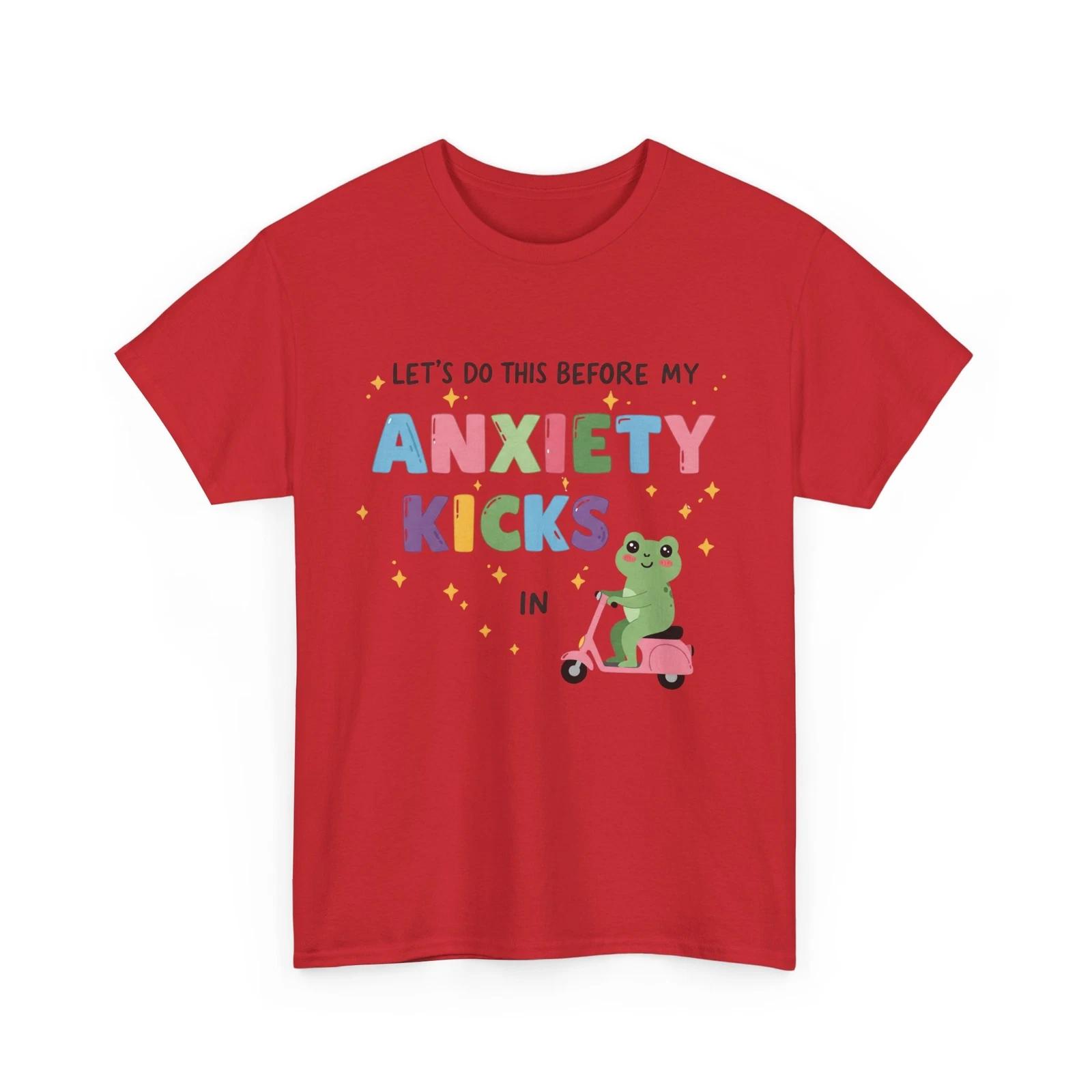 Funny Anxiety T-Shirt - Mental Health Humor - Overthinking, Cute frog S