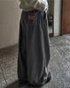 Corduroy High-Waist Striped Drawstring Trousers