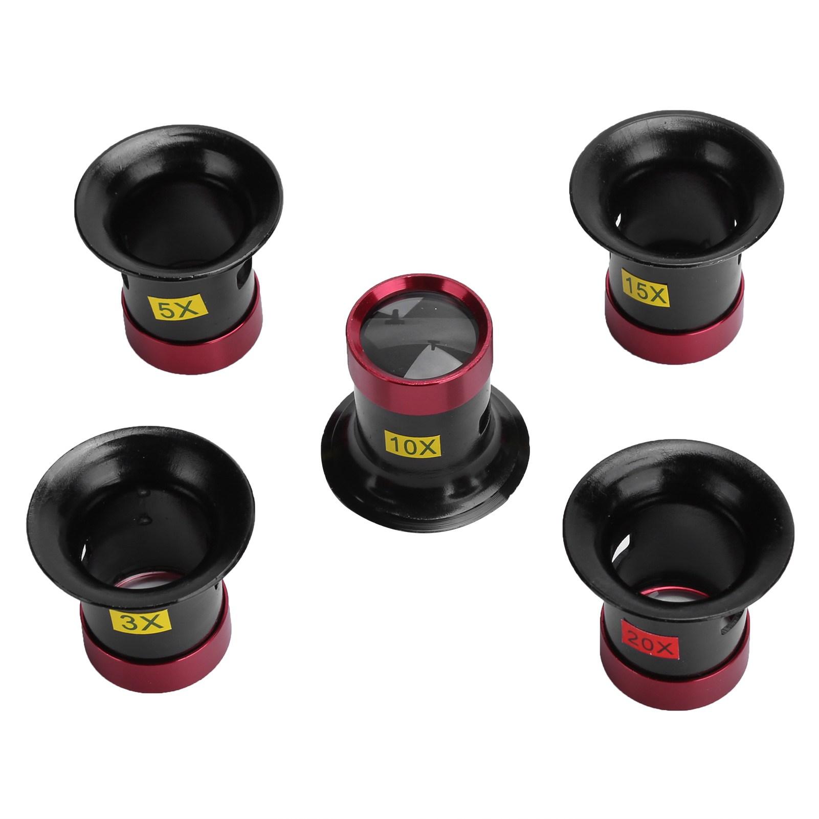 

5 шт. Алюмінієвий сплав Лупа Ремонт годинників Скляна лінза Збільшувальне скло Лупа Аксесуар