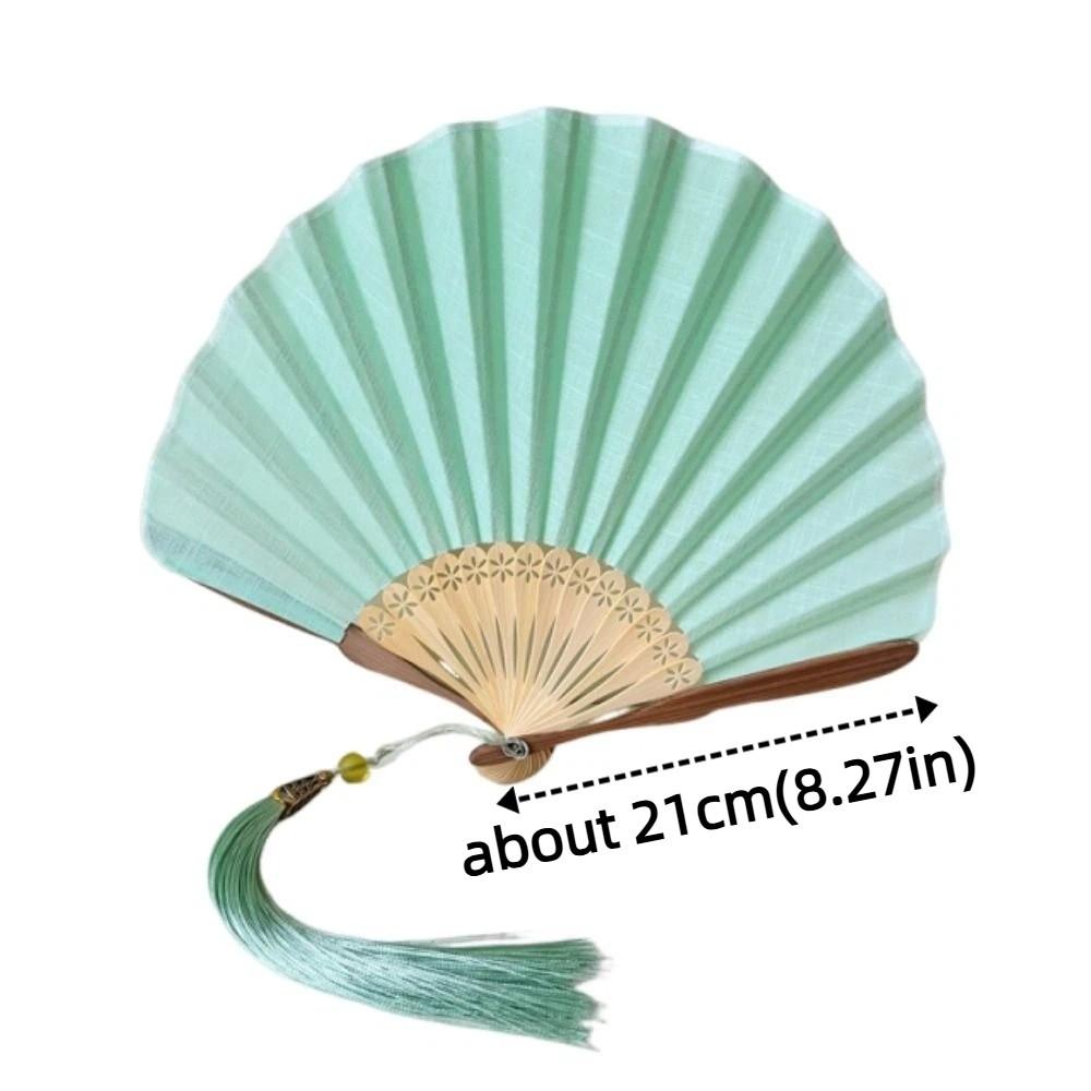 Bamboo Frame Folding Hand Fan Shell-Shaped Dance Fan Creative Summer Cooling Fan Photo Prop