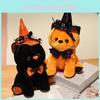 Halloween Ghost Black Cat Plush Toy For Party Decorations Kids Stuffed Doll Props Cat Doll For Export