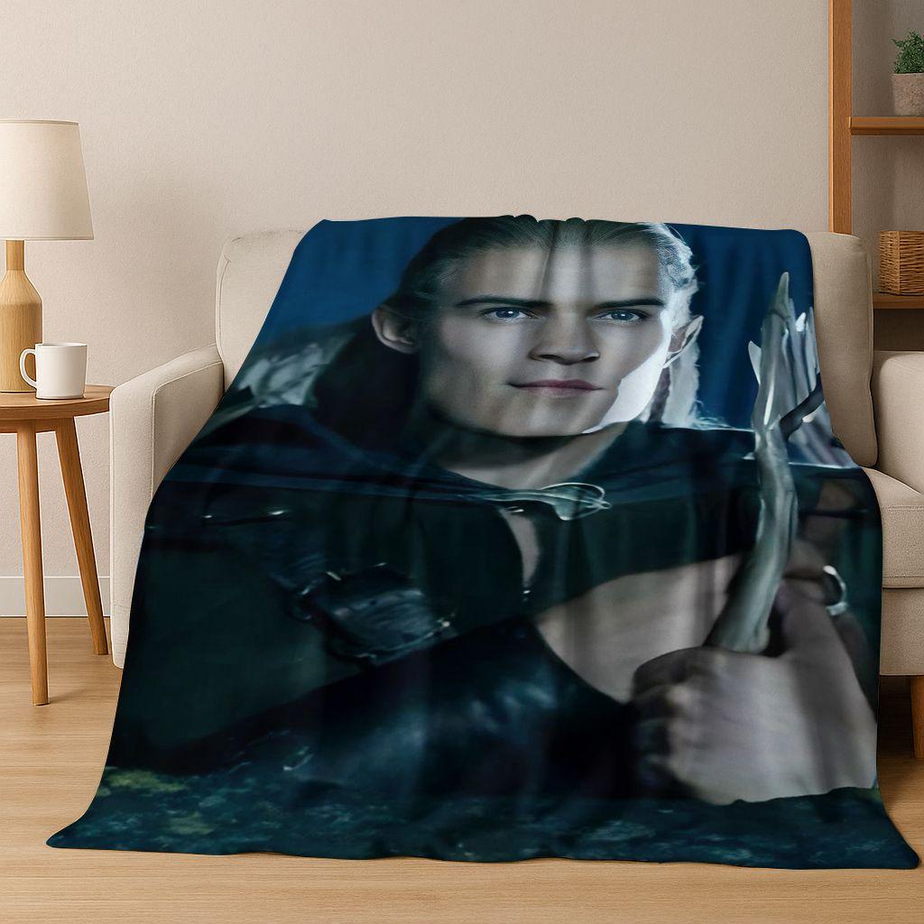 Classics L-Lord of The Rings H-Hobbit Movie Flannel Blanket,Warm and Cozy Soft Throw Blanket for Home Bedroom Bed Sofa Cover Kid