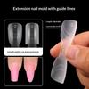 140Pcs 2 In1 Nail Dual Forms Quick Nail Extensions With Scale Crystal Armor Model Full Cover Tips Manicure Tool