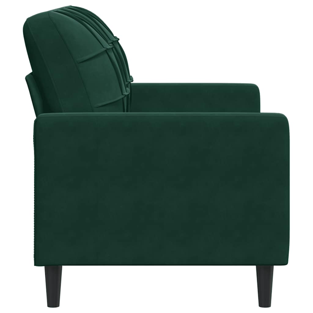 2 Seater Sofa Dark Green 120 cm Velvet