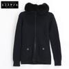 PRADA SPORT 125238 S90 06 Year Black Black Fox Fur Knit Parka Tops 38 NavyUsed