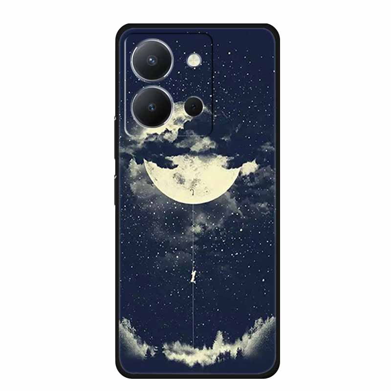For Vivo Y36 4G Case Luxury TPU Soft Silicone Phone Cases Back Cover For VivoY36 4G Russian Version Shockproof Flowers New Funda