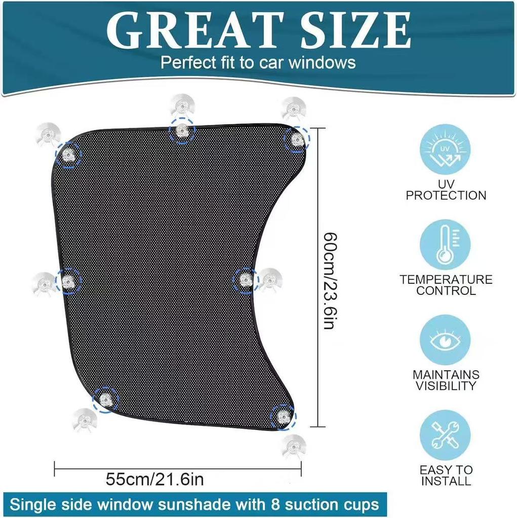Universal Truck Sunshade: Cross-Border UV Protection with Suction Cup Side Window Design