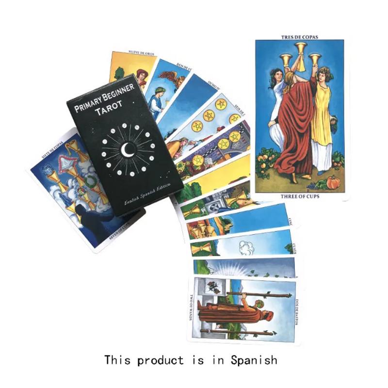 10.3*6cm Primary Beginner Tarot English Spanish Edition 78-Card Deck Board Game