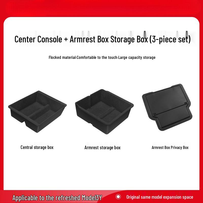 Compatible with Tesla Model 3/Y Refresh Center Console Armrest Organizer Tray