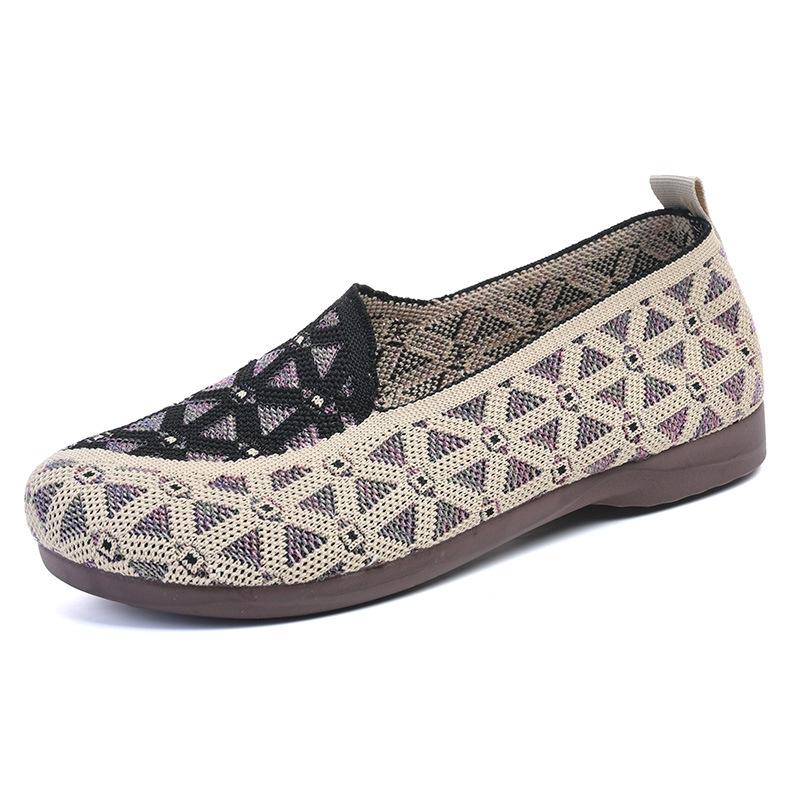Spring and Autumn New Cloth Shoes Women's Shoes Flat Non-slip Casual Middle and Old Fashion Versatile Soft-soled Shoes