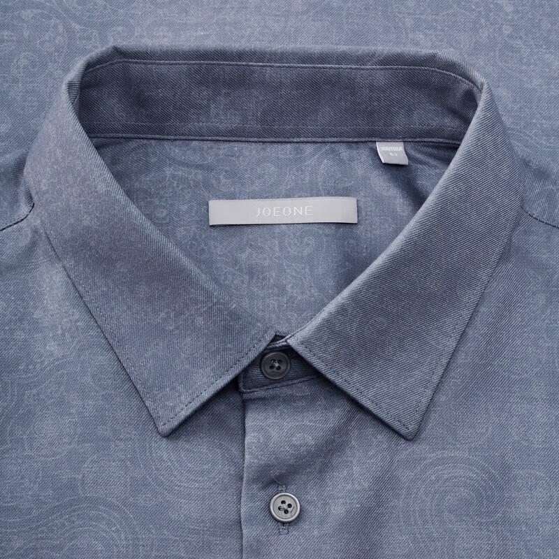 JOEONE Men's Autumn Jacquard Casual Shirt
