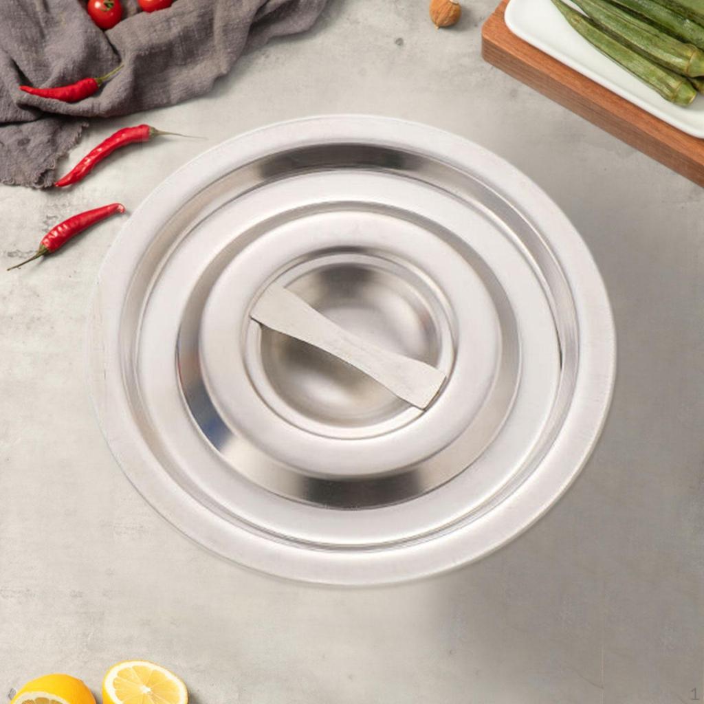Casserole Lid Round Cover Kitchen Utensil with Polished Surface Easy to Clean Suitable for