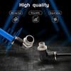 6 Pieces Pneumatic Connectors, Male Thread Quick Fittings, Black Pneumatic Elbow Connector, Suitable for DIY Tools (8mm, 1/4")