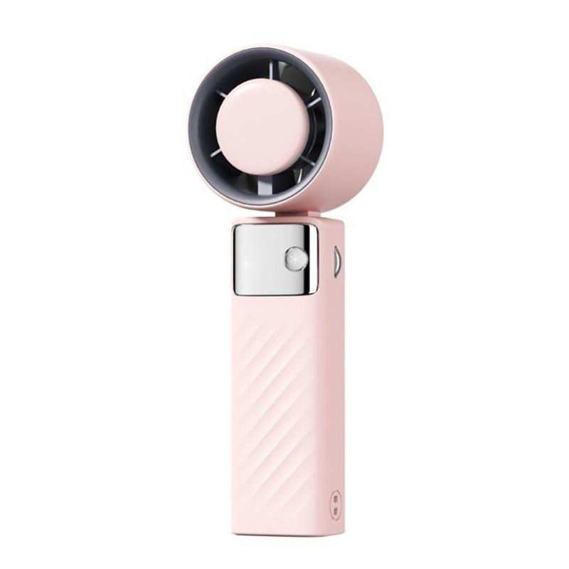 Multifuntional LED Display Fan Efficient Cooling Fan Quiet Powerful Fan 3000mAh Battery ABS Texture for Outdoor Travel