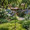 Retro Iron Garden Birdbath Rustproof Standing Bird Basin Hummingbird Feeder  Various Pet Birds