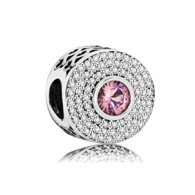 European New 925 Sterling Silver Pink Series Dog Paw Heart Enamel Fashion Beads Fit Original Bracelet For Women Jewelry Making