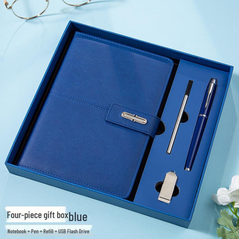 A5 PU Leather Magnetic Buckle Business Notebook Gift Set