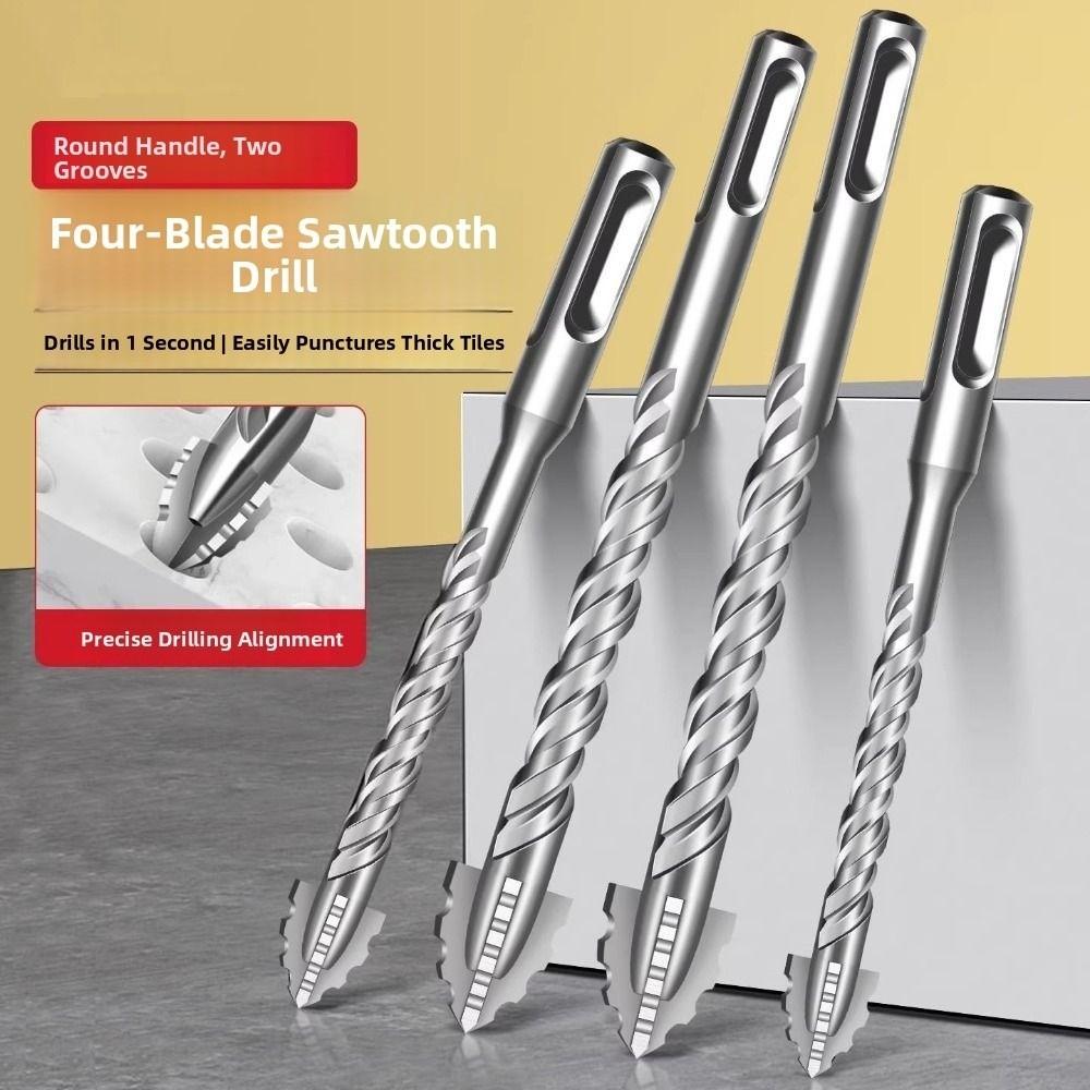 2/3/4/5Pcs Serrated Serrated Tooth Drill Bit High Hardness Tile Drill Bit  Drilling Tool