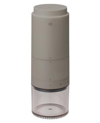 ±0 Plus Minus Zero Electric Coffee Grinder XKM-J110 (Brown Gray) Conical Burr Type, 38 Grind Settings, Easy Dial Operation