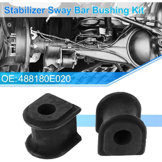 No.488180E020 Rear Left Rear Right Stabilizer Sway Bar Bushing Kit for LEXUS RX350 2010-2015 Rubber Suspension Kit Black 2 Pcs