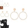Trendsetting Large Alloy Hoop Earrings Simple Geometric Design For Women