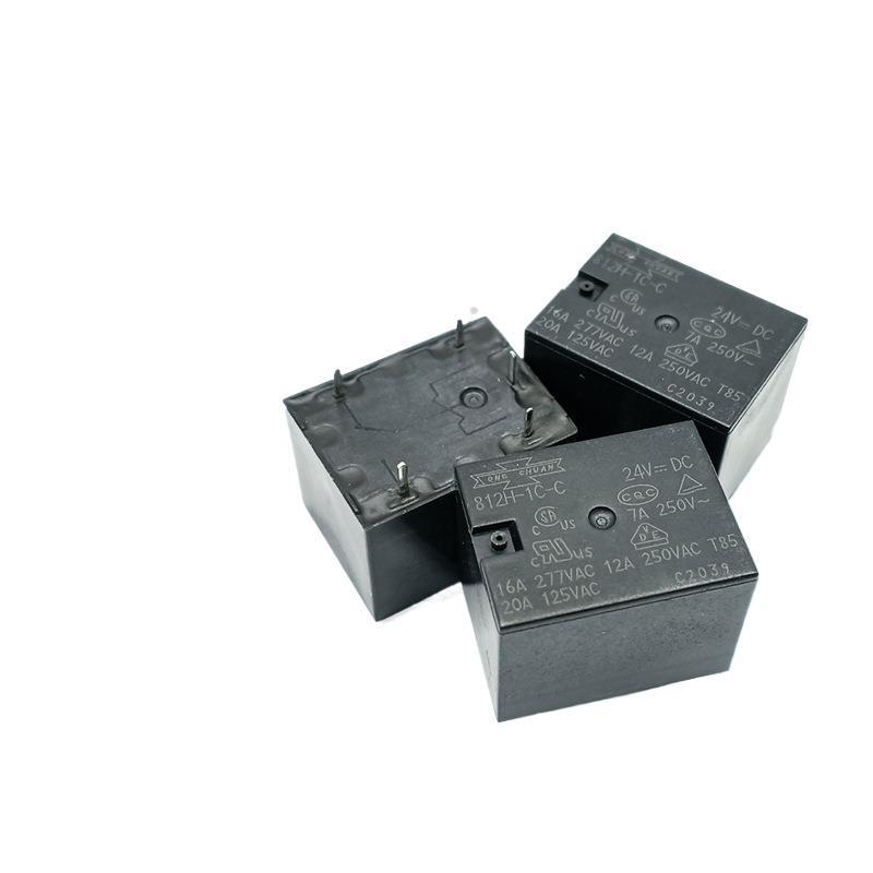 Original Song Chuan 812H-1C-C Relay, 12V/24V DC, 16A, 4-Pin, Single Normally Open Contact.